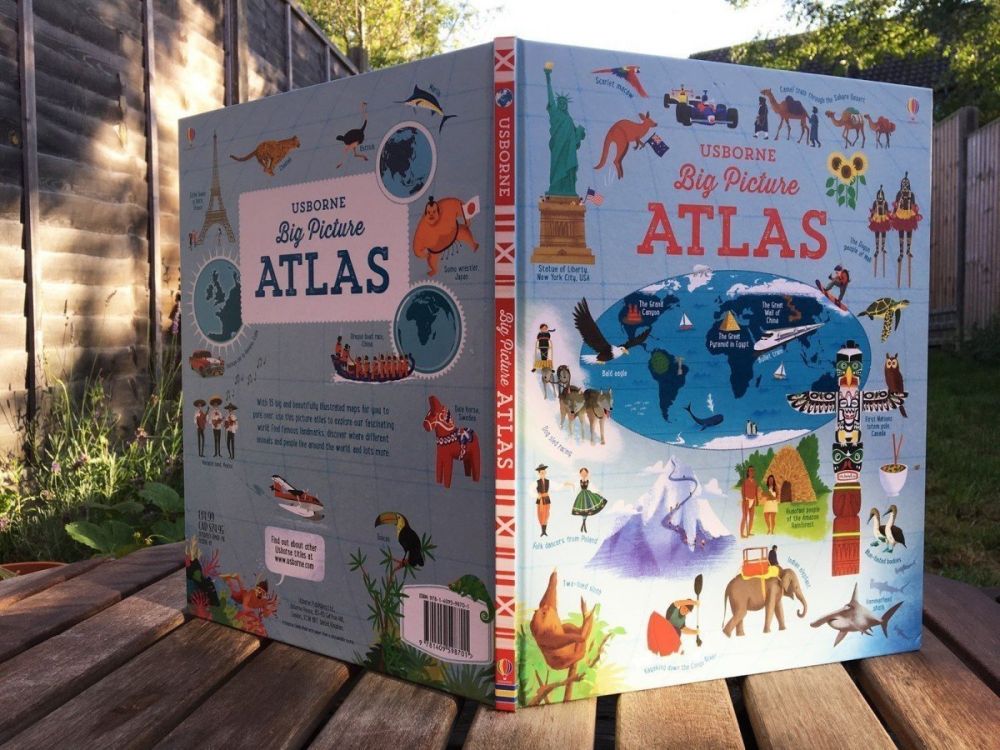La copertina del Big Picture Atlas, l'atlante in inglese per bambini delle edizioni Usborne