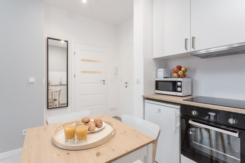 Cucina attrezzata del City Link ApartHotel di Varsavia