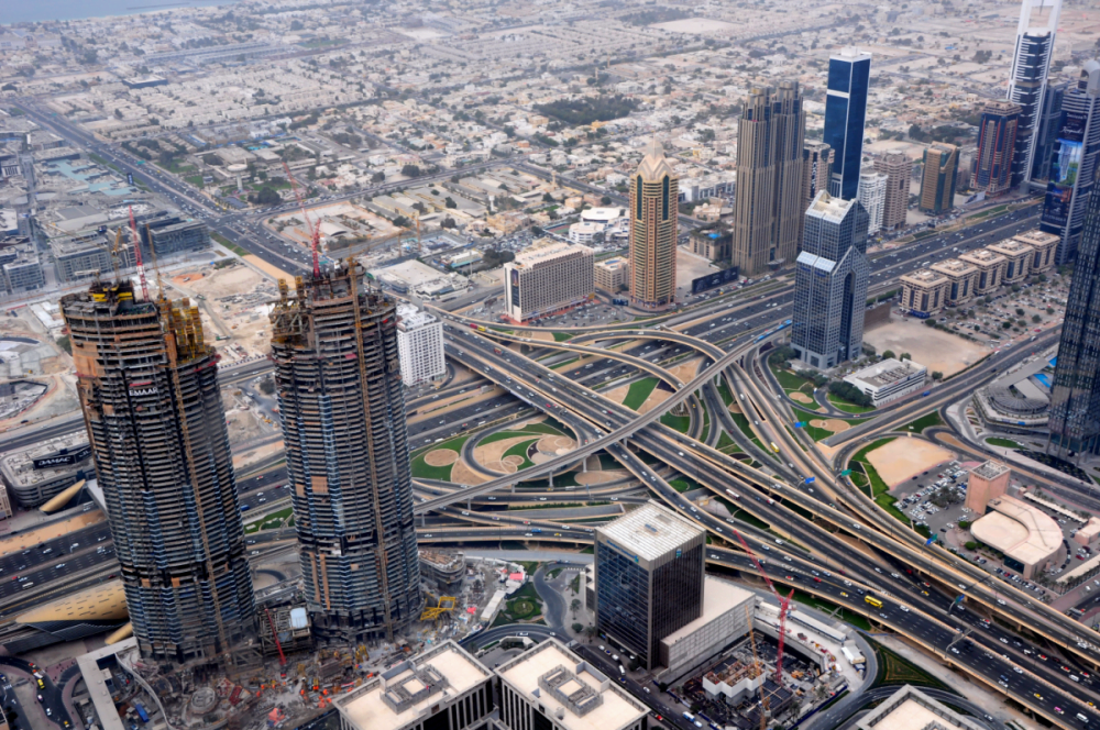 Veduta aerea di Dubai