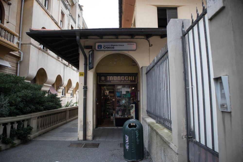 Fermata superiore dell'ascensore Magenta-Crocco a Genova