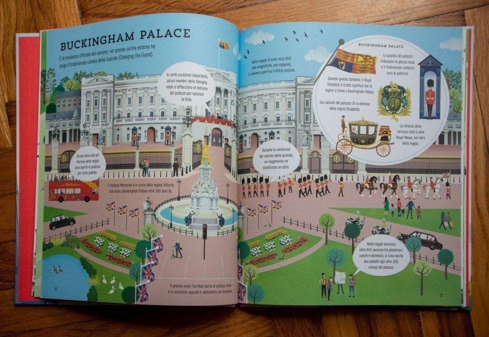 Buckingham Palace nel libro Alla scoperta di Londra delle Edizioni Usborne