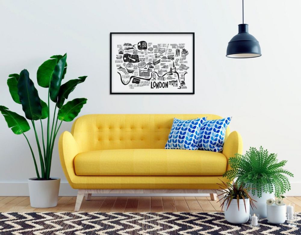 Illustrazione mappa di Londra di Sira Lobo