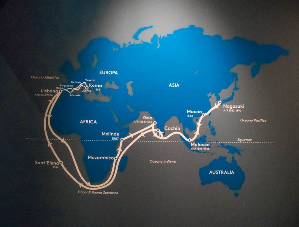 Itinerario Ambasciata Tensho del 1582 al MUDEC Museo delle Culture di Milano