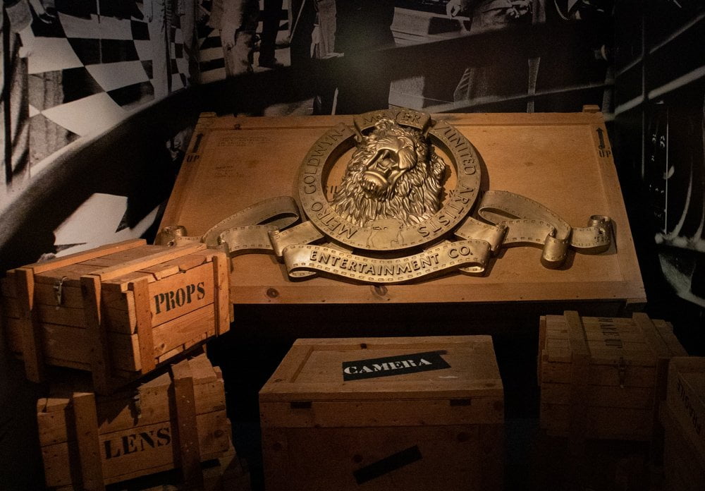 Allestimento nell'area dedicata alla Macchina del Cinema al Museo Nazionale del Cinema di Torino