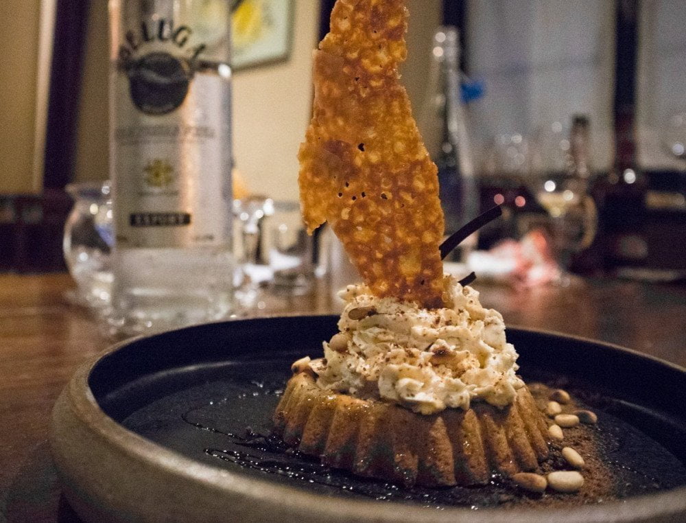 Cheesecake tvorozhnik ai pinoli siberiani al ristorante Sibiriaki di Torino