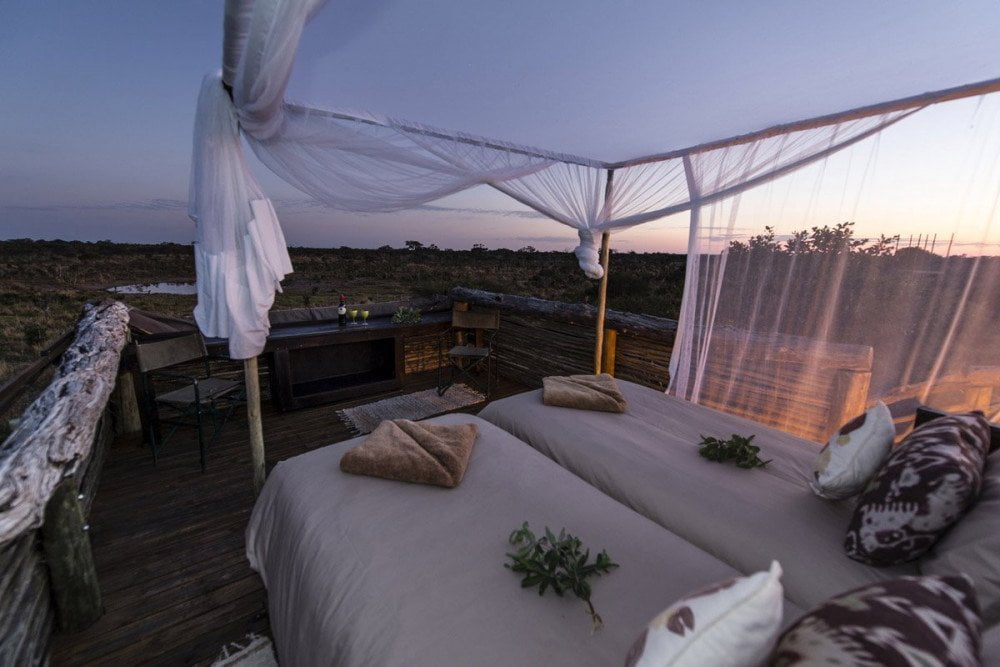 Il campo tendato glamping di lusso Skybeds in Botswana