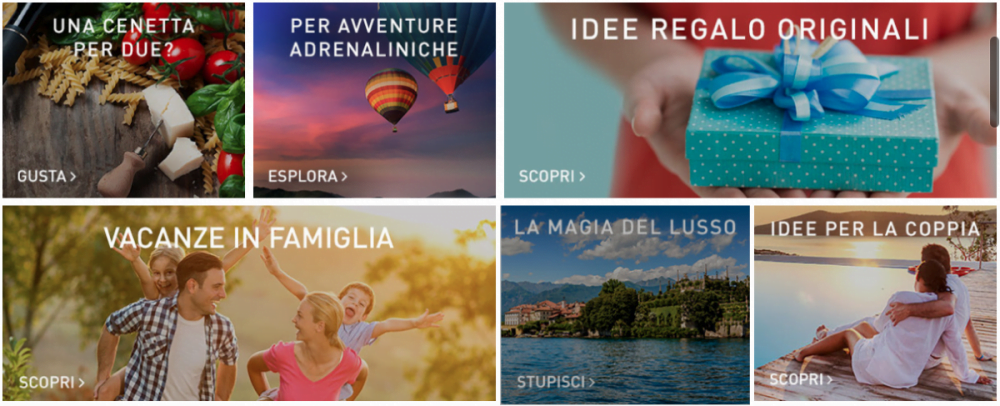 Proposte dal sito di Smartbox