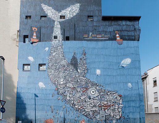 Murales Goal 14: Life Below Water di Mr Fijodor a Torino per il progetto di arte urbana TOward 2030