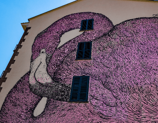 Murales Goal 7: Decent Work and Economic Growth di Oko a Torino per il progetto di arte urbana TOward 2030